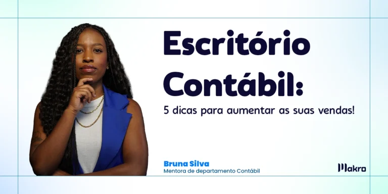 Bruna Silva mentora de departamento Contábil fica ao lado do titulo do artigo sobre Escritório Contábil.