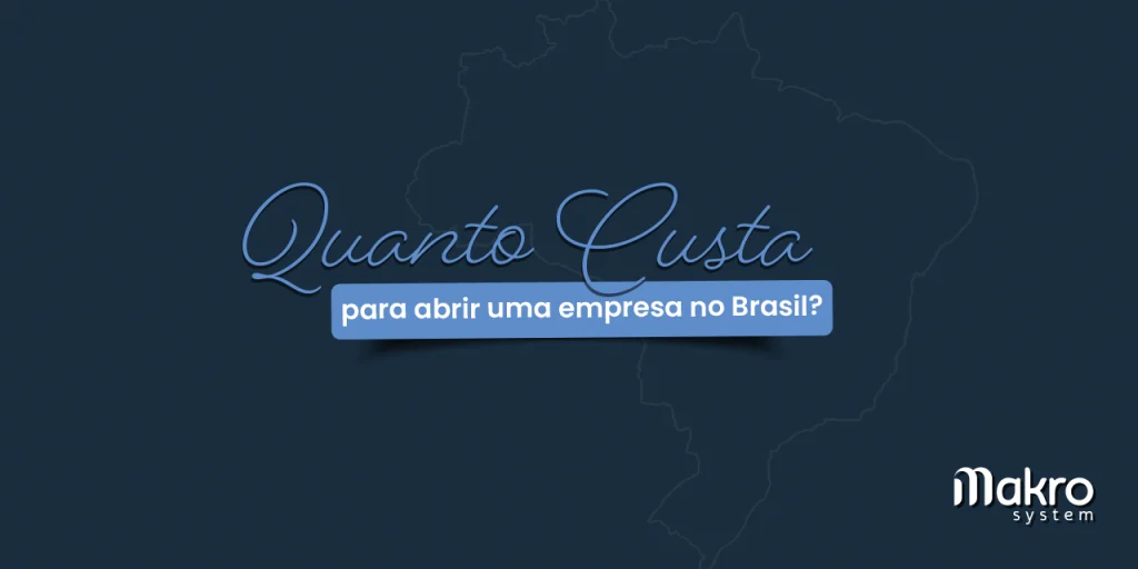 A imagem tem como principal foco o titulo que esta no meio da imagem e no fundo um traçado do Brasil em um fundo azul bem escuro e a logo da Makro