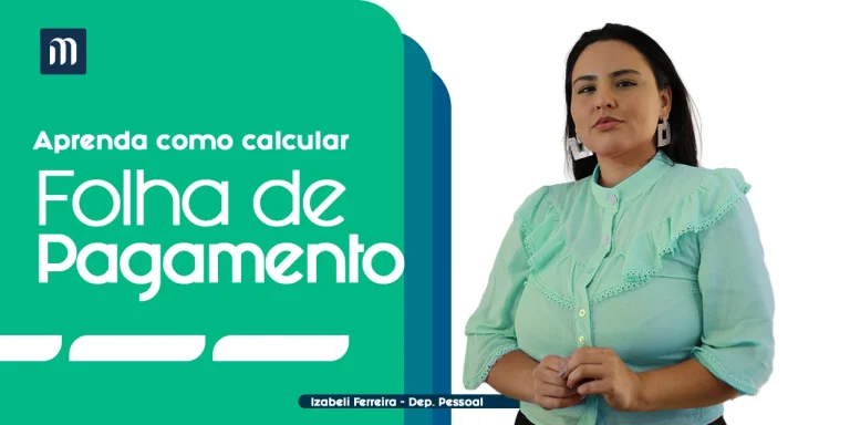Izabeli Ferreira do departamento Pessoal olha para a câmera e sorri. Ao fundo, uma cascata de cores verde, azul e ciano com o titulo do post na frente.