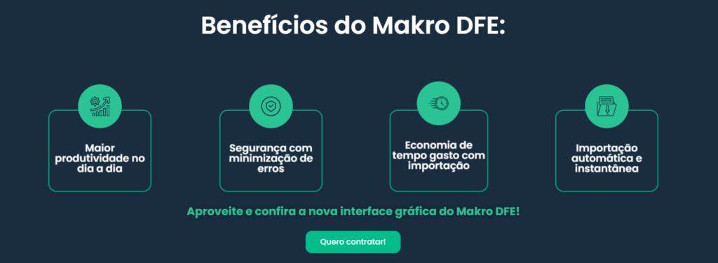 Cta para contratação do Makro DFE