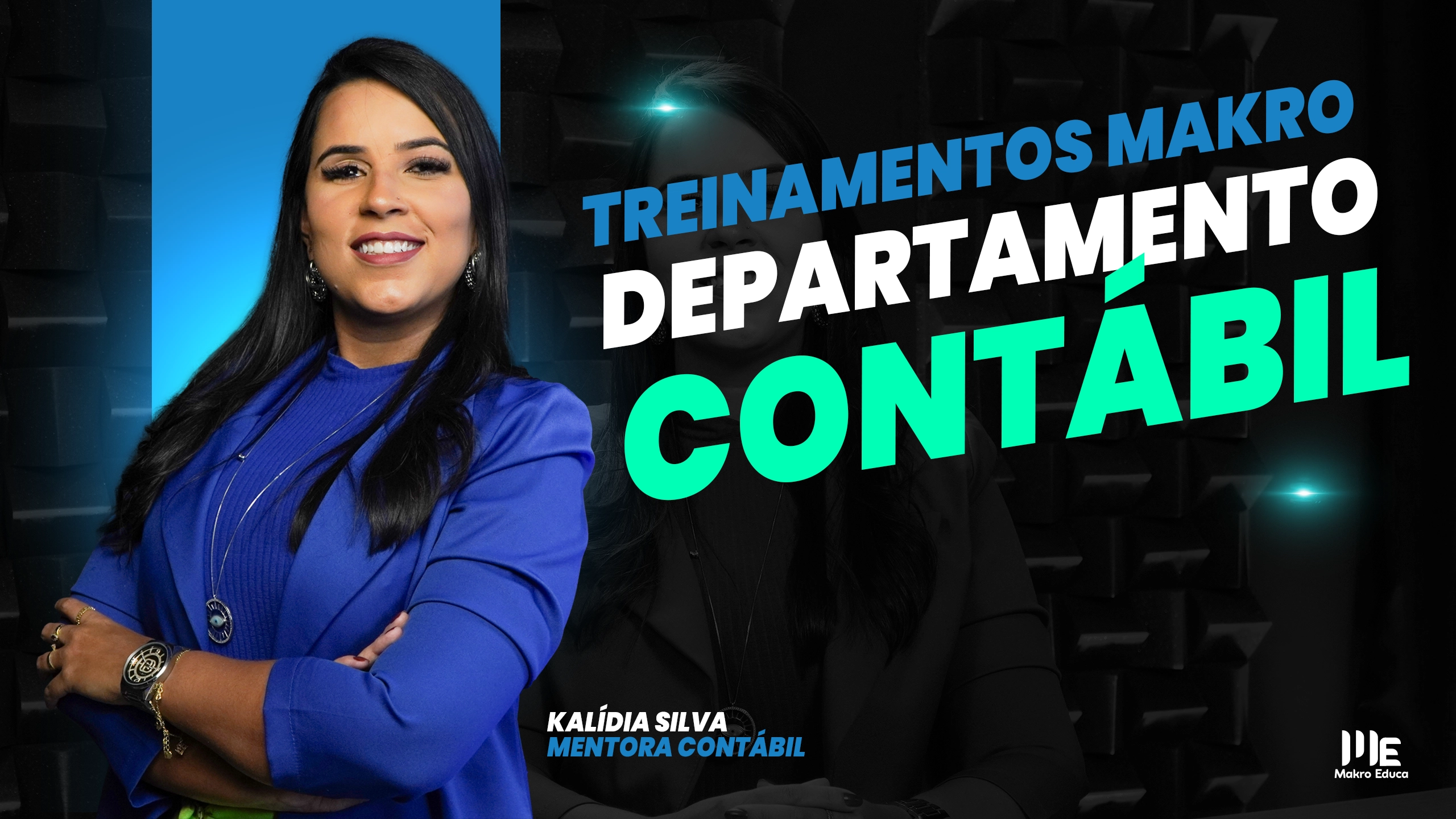 Kalídia Silva, mentora do departamento Contábil, promovendo os treinamentos Makro no departamento Contábil.