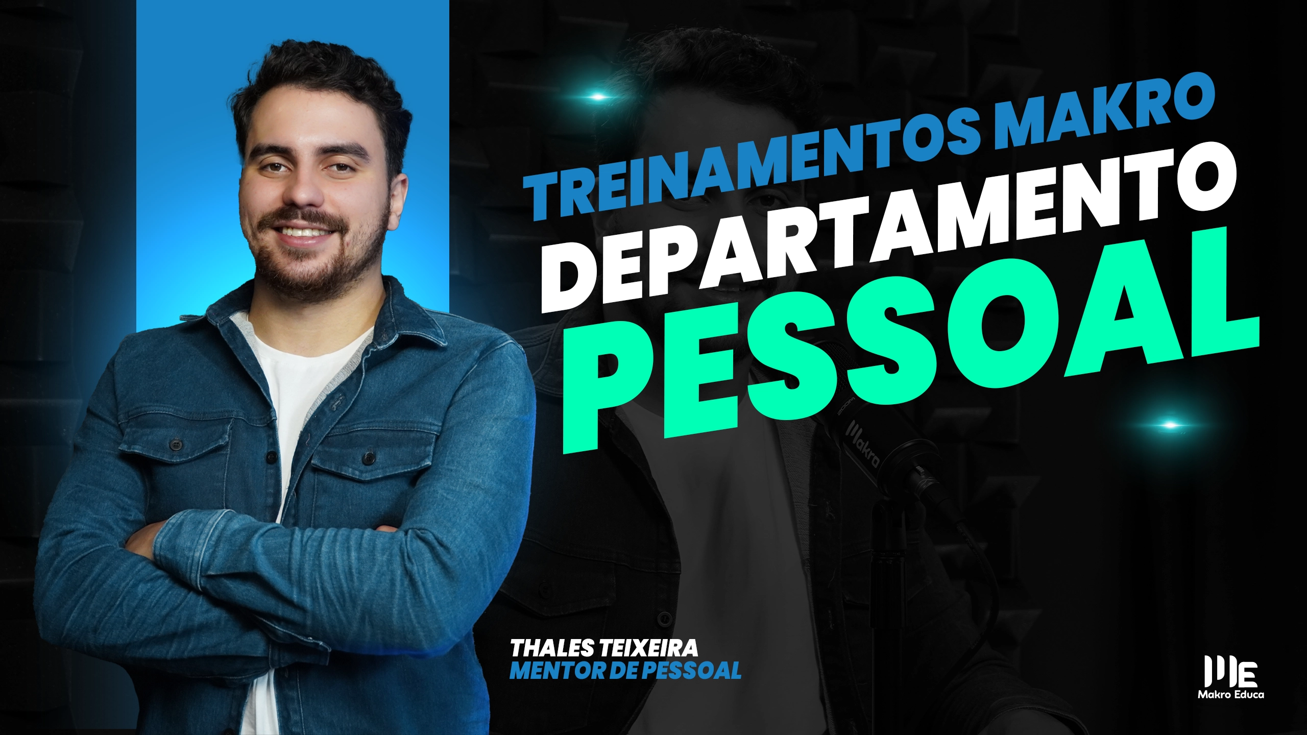 Thales Teixeira, mentor do departamento Pessoal, promovendo os treinamentos Makro no departamento Pessoal.