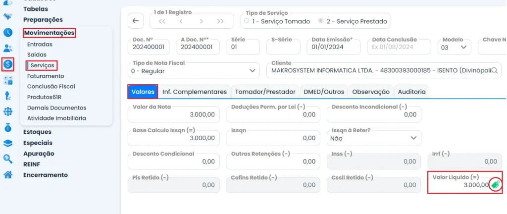 A imagem mostra um print do sistema contábil Makro, no campo para cadastro da folha para gerar Relatório DIRBI