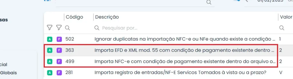 A imagem é um print do sistema Makro, mostrando o passo a passo de como configurar condições de pagamento das notas fiscais.