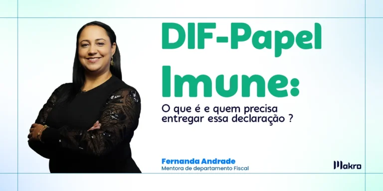 Fernanda Andrade mentora de departamento Fiscal sorrindo de braços cruzados ao lado do título do artigo