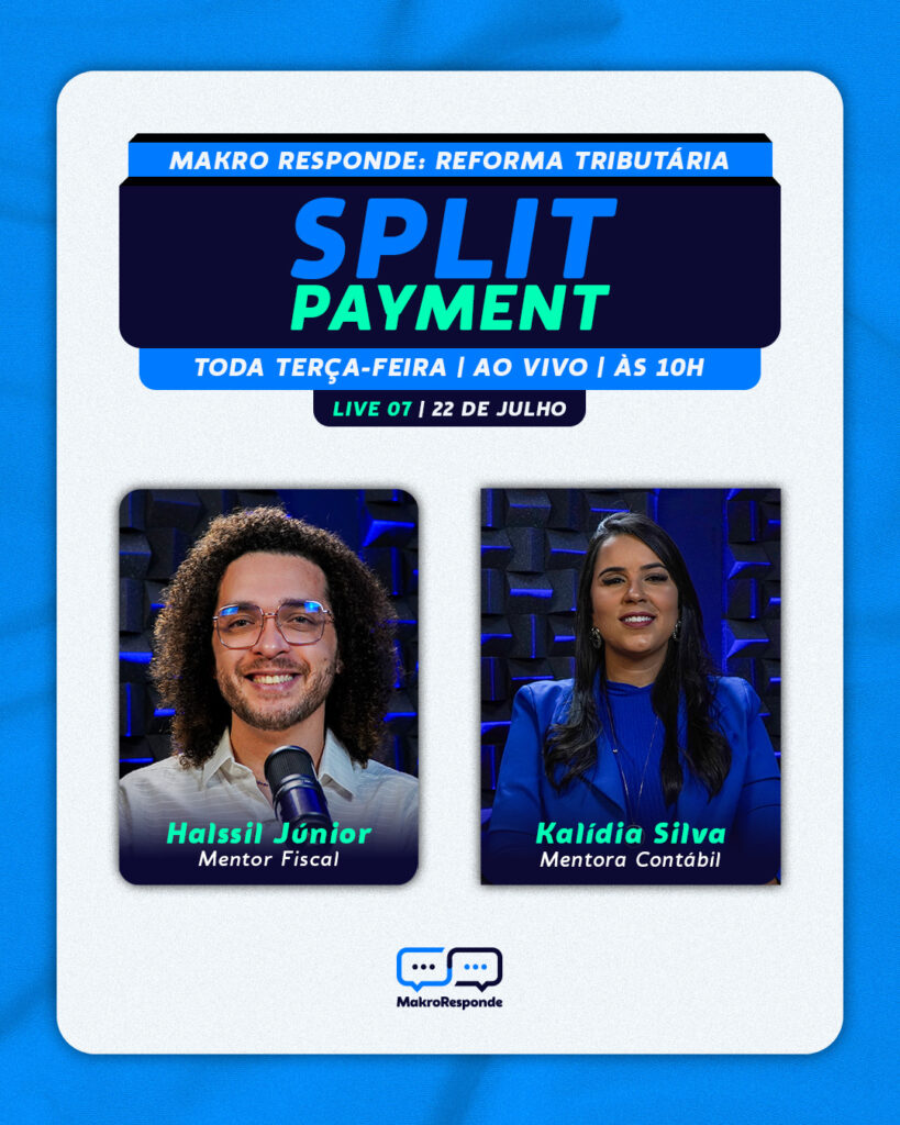 Nessa imagem temos uma arte sobre a reforma tributária com um fundo azul e uma caixa branca com as informações necessárias.