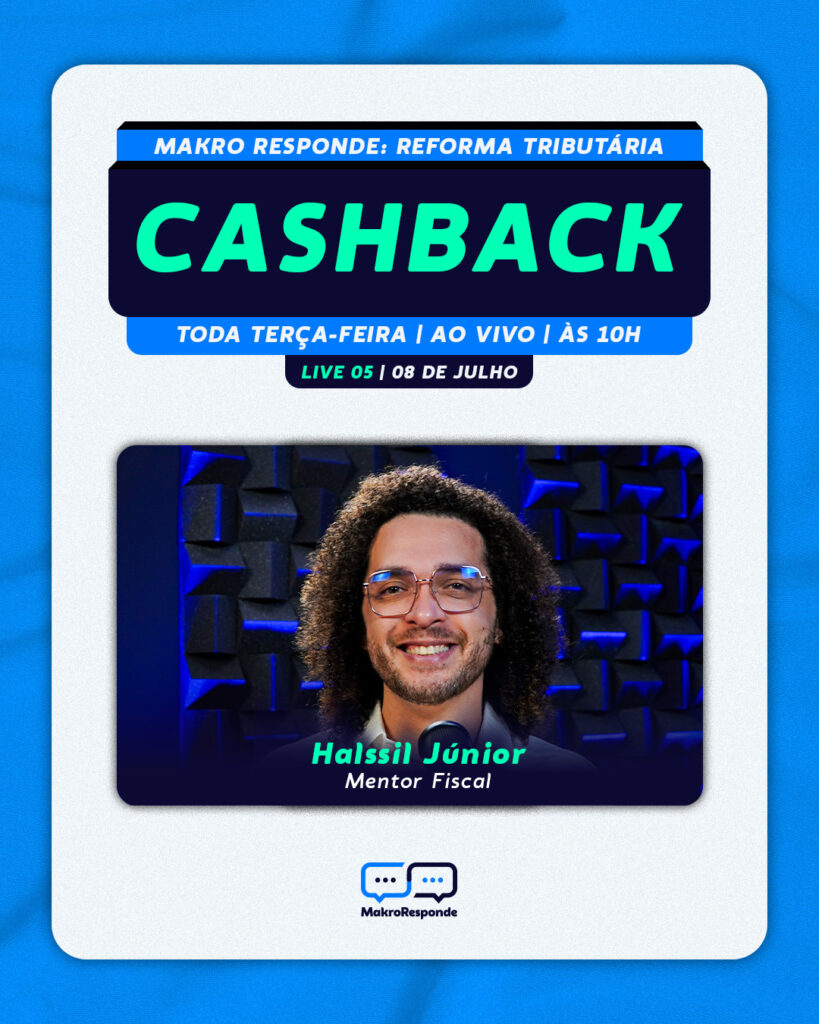 Nessa imagem temos uma arte sobre a reforma tributária com um fundo azul e uma caixa branca com as informações necessárias.