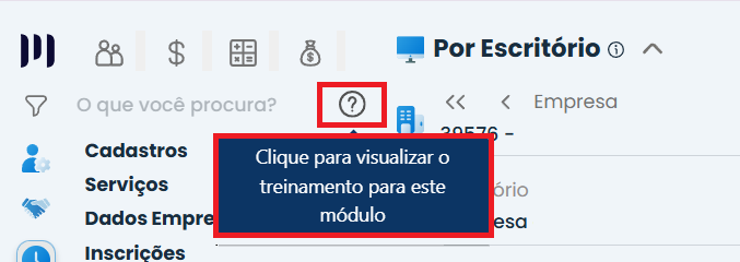 Dúvida na hora de preencher a tributação municipal no sistema da Makro? Clique no ícone em destaque e tire suas dúvidas.